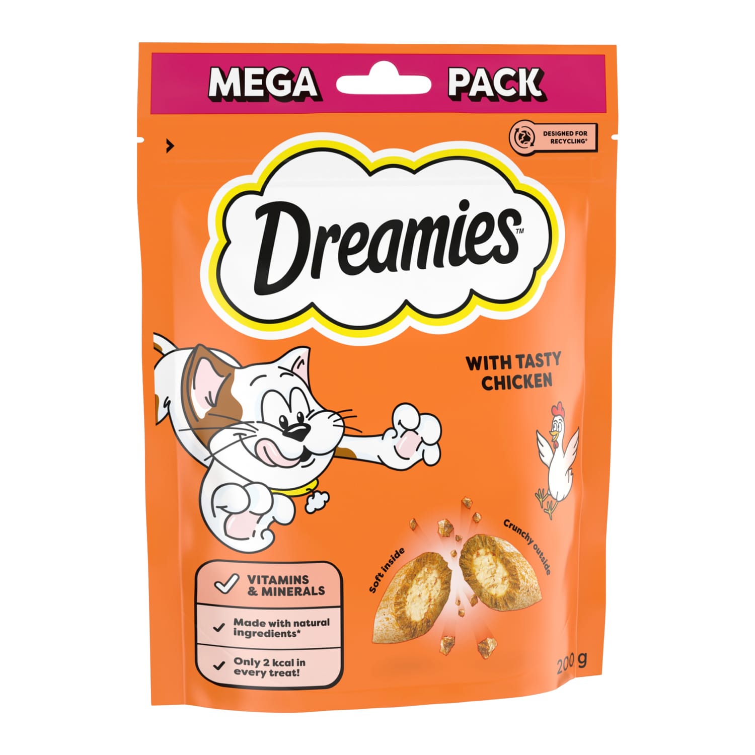 Dreamies Cat Treat Biscuits 200g - Chicken Flavour