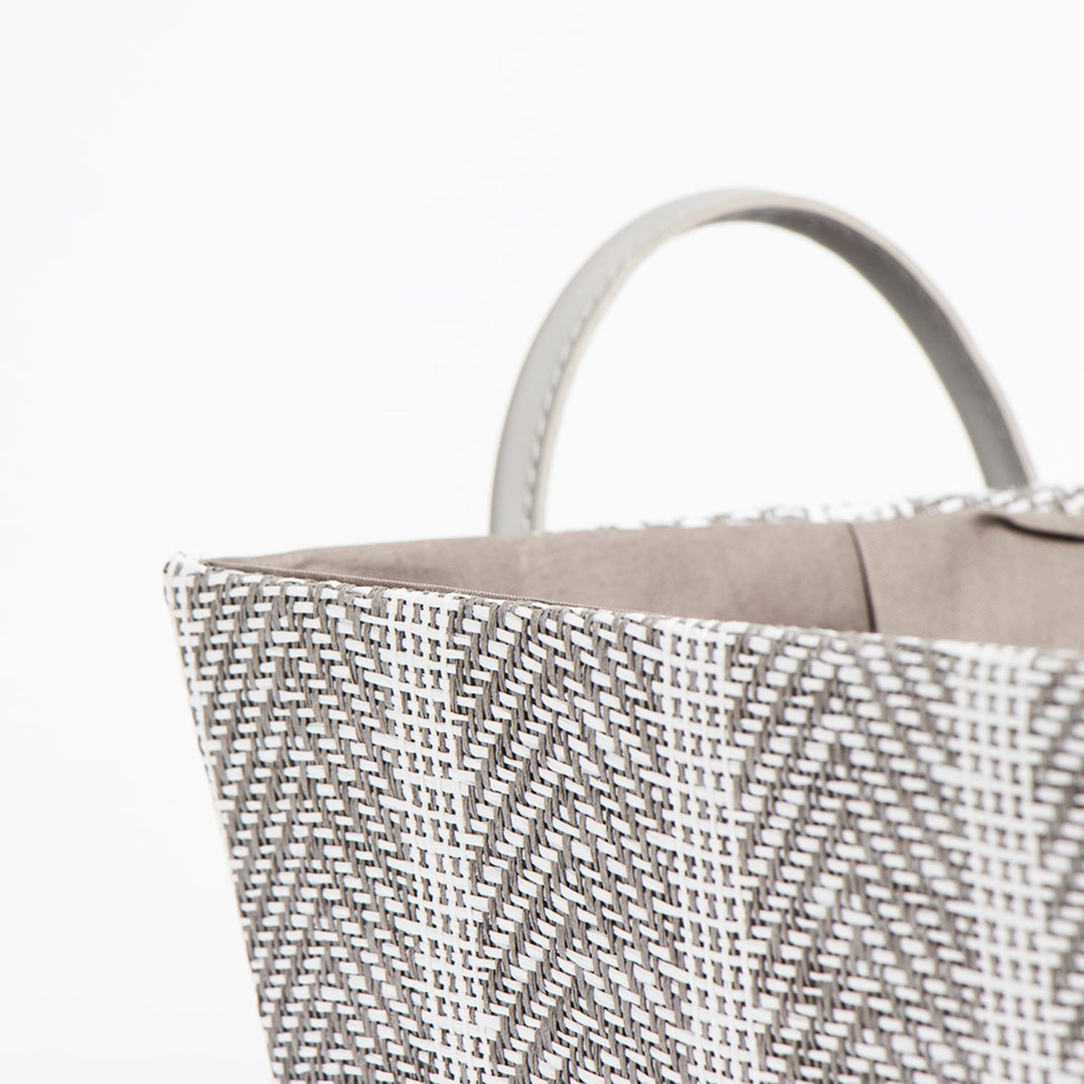 Home Collections Foldable Fabric Storage Basket With Handle Chevron - Grey, product image 2