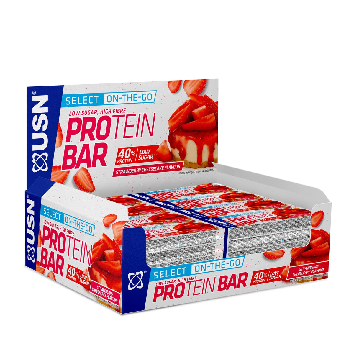 USN Select Protein Bar 24 Pack - Strawberry Cheesecake