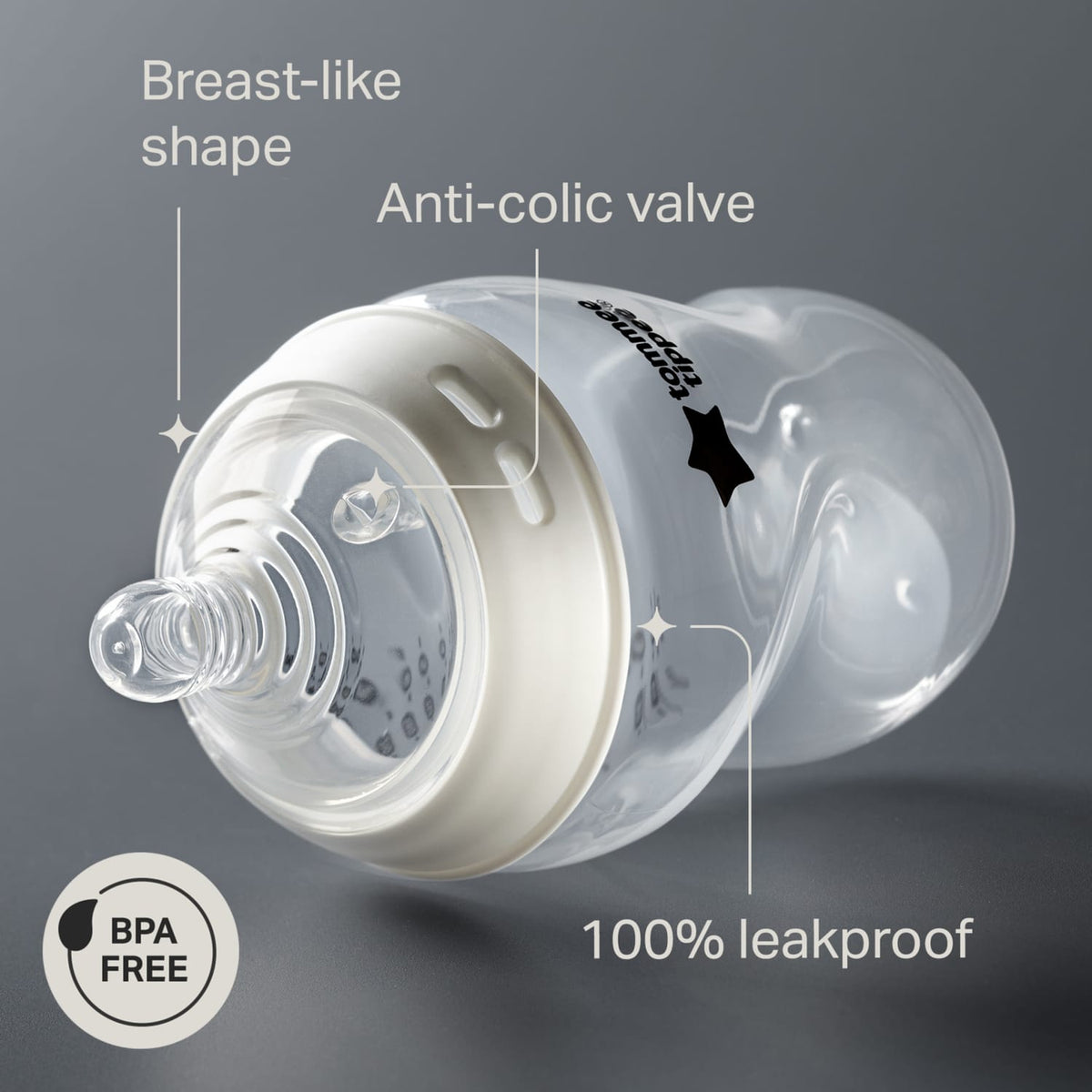 Tommee Tippee Natural Start Anti-Colic Baby Bottles 0m+ 2 x 260ml, product image 4