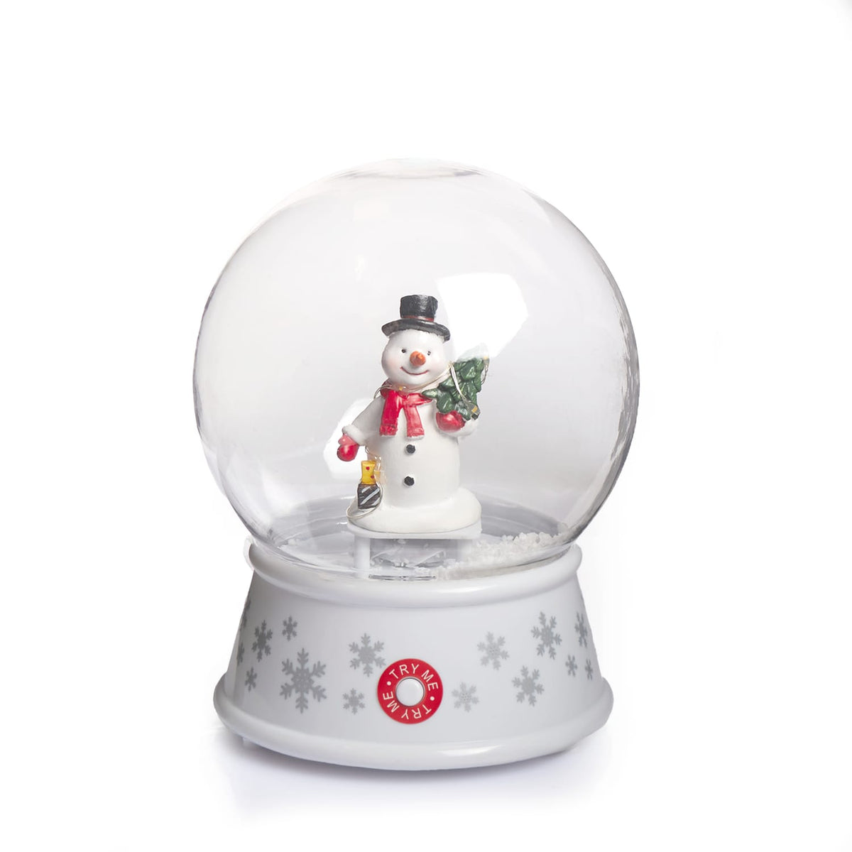 Festive Feeling Light-Up Musical Globe - Snowman