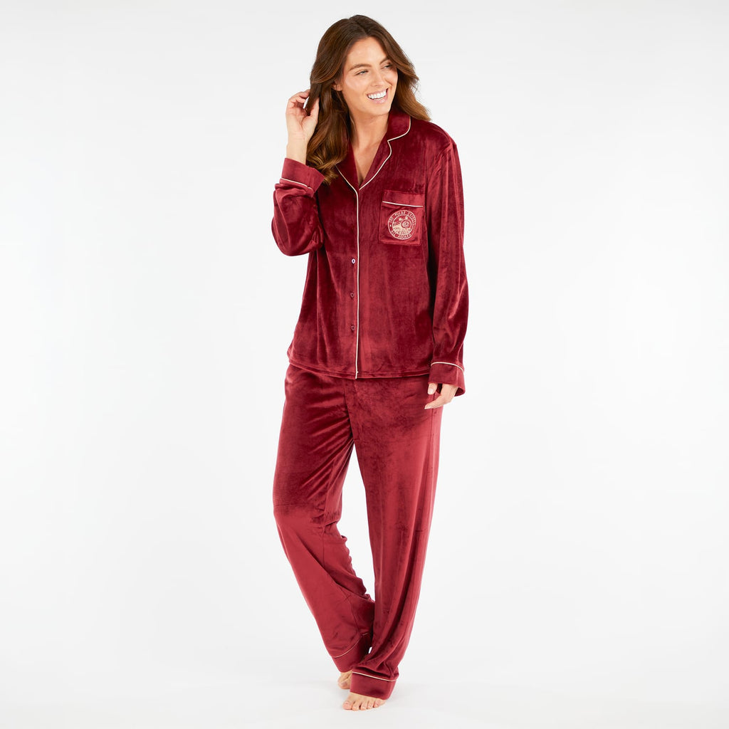 Burgundy Polar Express Ladies Pyjamas, product image 4