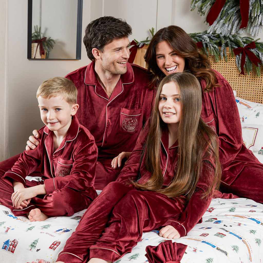 Burgundy Polar Express Ladies Pyjamas, product image 3